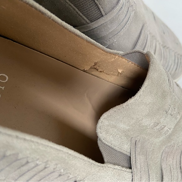 Vince Camuto Suede Slip Ons Flats Womens Shoes Loafers Brown Taupe Sz 9.5 M - Picture 5 of 9